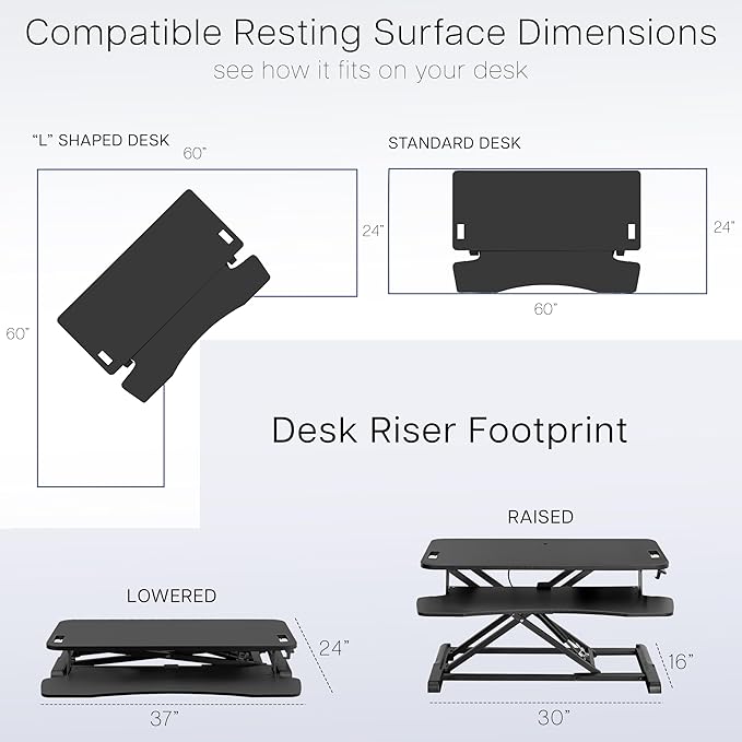 VIVO 38 inch Desk Converter, K Series, Height Adjustable Sit to Stand Riser, Dual Monitor and Laptop Workstation with Wide Keyboard Tray, White, DESK-V037KW