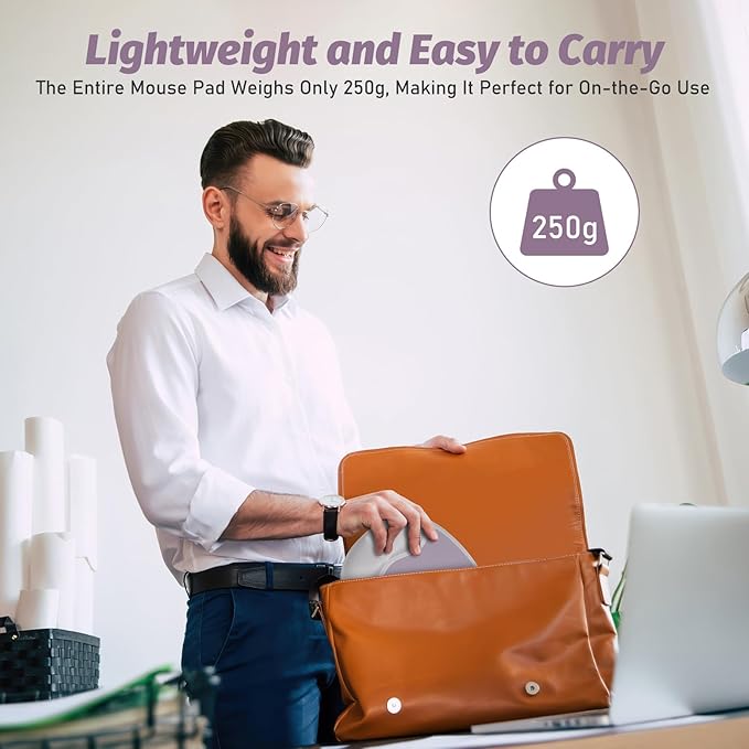Ergonomic Mouse Pad with Skin-Friendly Lycra Memory Foam Wrist Rest, Easy-to-Clean Smooth PP Surface, and Non-Slip PU Base – Ideal for Vertical, Ergonomic, and Office Mice(Silver Gray)