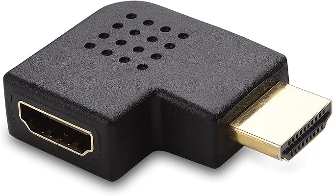 Cable Matters Combo Pack Flat Right Angle HDMI Adapter (HDMI 90 Degree Adapter) with 4K and HDR Support