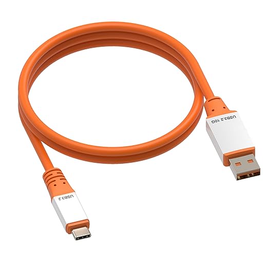 OkyLink 3ft (1M) USB 3.2 Gen 2 Type A to Type C Male to Male Cable - 10Gbps Long Range, Orange