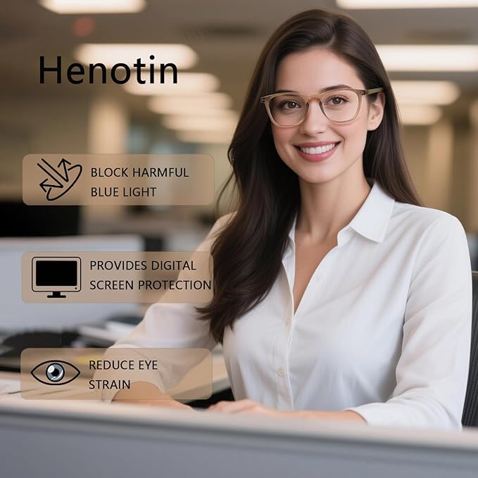 Henotin 3-Pack Blue Light Blocking Reading Glasses,Spring Hinge Computer Readers for Men Women,Anti UV Ray Filter Eyeglasses (Mixed Color-3, 2.75, Diopters)