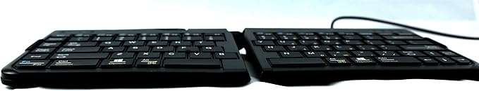 Goldtouch Go!2 Mobile Keyboard (GTP-0044) - Portable Foldable Travel Ergonomic Wired Keyboard with USB for PC & Mac, Plus Jestik Microfiber Cloth - Value Bundle