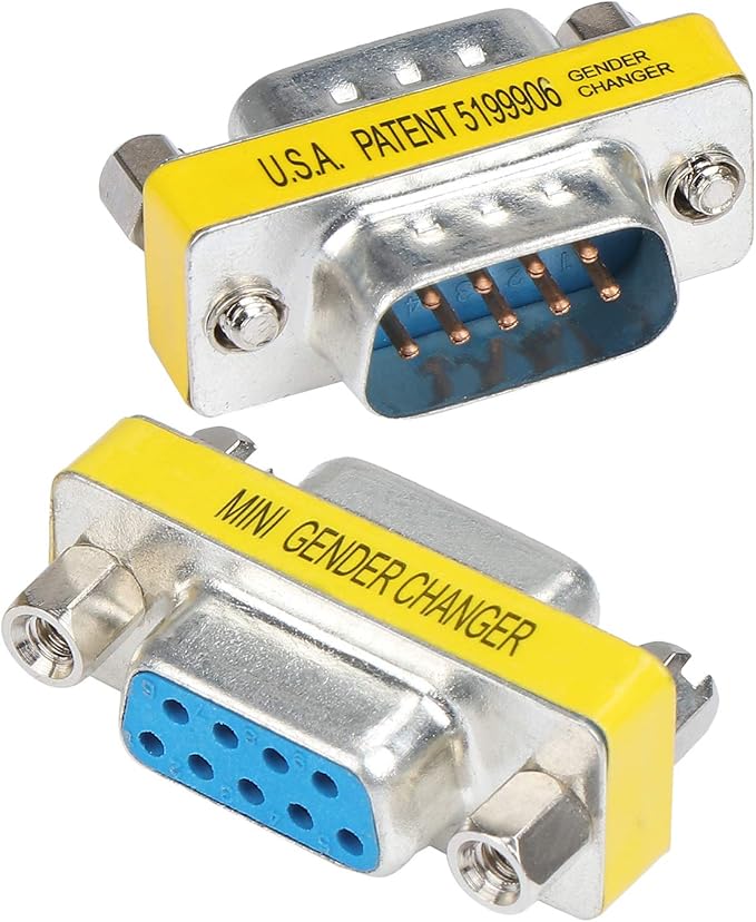 abcGoodefg 9 Pin RS-232 DB9 Male to Male Female to Female Serial Cable Gender Changer Coupler Adapter (10 Pack)
