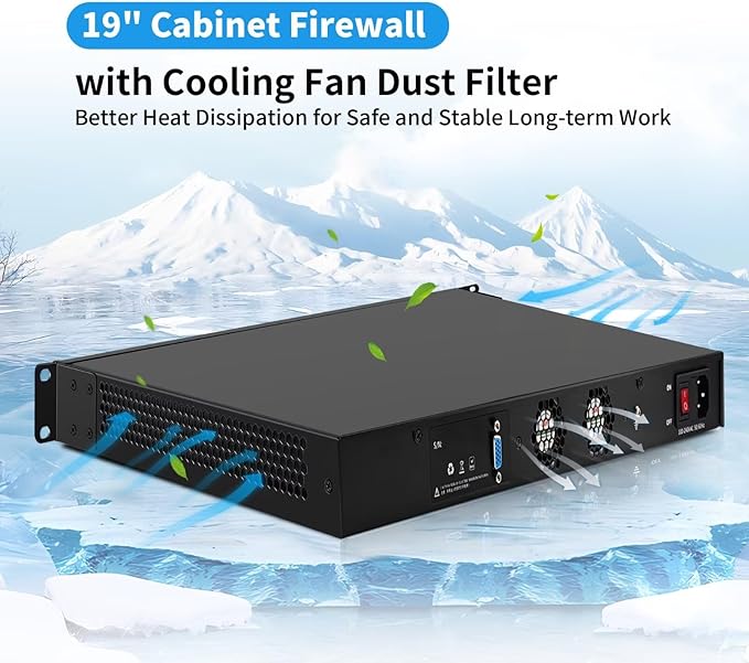 1U Firewall Appliance, Core i5 4300M Z87, 8 x i226V 2.5GbE LAN, OPNsense, VPN, 19 Inch 1U Network Rackmount, VGA, Console, USB3.0, DDR3L 16G RAM 256G SSD