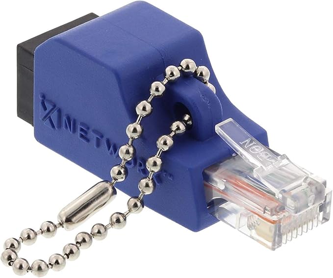 Networx T1 / E1 / PRI Crossover Adapter - RJ45 Male to Female - Converts Ethernet Patch Cable to Telecom Crossover - for Router Labs and Legacy Muxes