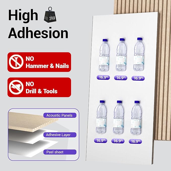 10 Pack Acoustic Panels,48"*24"*0.47"Self-Adhesive Soundproof Wall Panels,High Density Sound Proof panels for Walls, Office, Reccording Studio, Home,Ceiling-Deep Camel