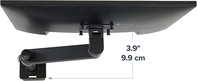 Ergotron – NX Single Monitor Arm, VESA Desk Mount – for Monitors Up to 34 Inches, 0 to 18 lbs – Matte Black