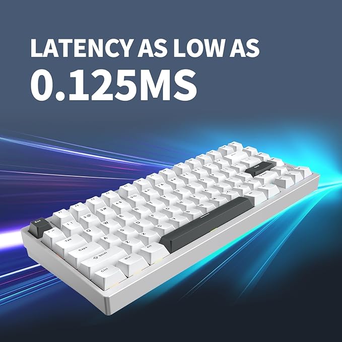 MG75PRO 81 Keys Wired Magnetic Switch Mechanical Keyboard, Hall Effect, 8KHZ/ARGB/CNC Aluminum, Gasket Structure Gaming Keyboard(Silver