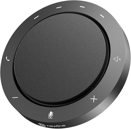 Conference Speaker and Microphone, Dual AI Mics with 360° Voice Pickup & Clear Sound, 10–14H Call Time, Bluetooth & USB-C/A Connection, Speakerphone for 1–6 People, Small Teams & Home Office