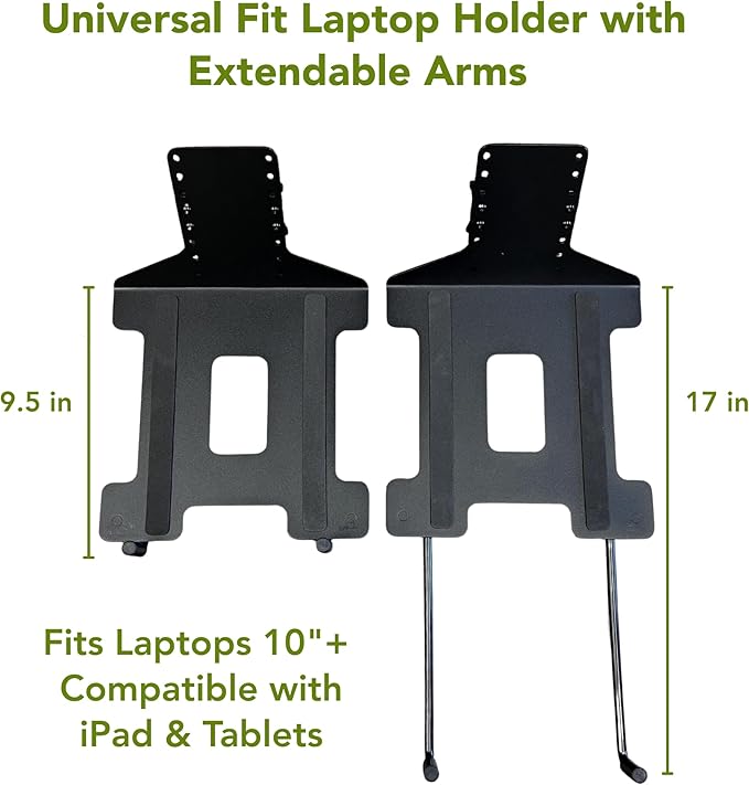 Perfect POSTURE Sit2Stand Standing Desk Converter Monitor Mount and Laptop Holder – 18” Height Adjustable Sit-Stand Workstation – Black