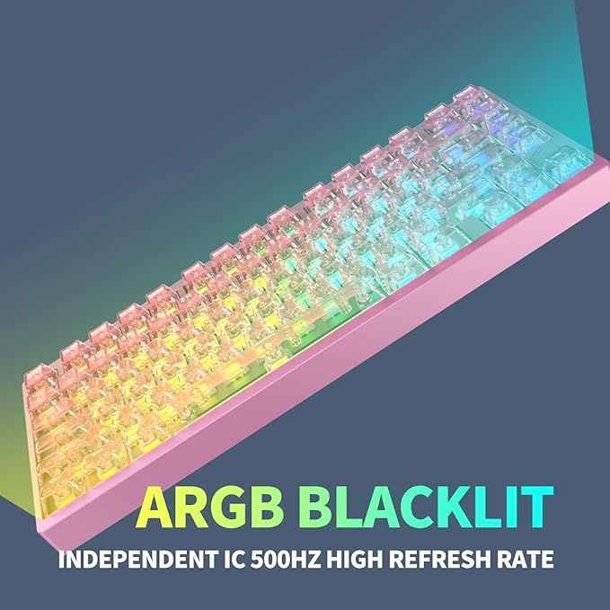 MG75PRO 81 Keys Wired Magnetic Switch Mechanical Keyboard, Hall Effect, 8KHZ/ARGB/CNC Aluminum, Gasket Structure Gaming Keyboard(Pink)