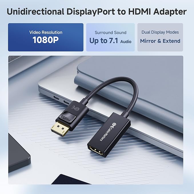 Cable Matters 2-Pack DisplayPort to HDMI Adapter (DP to HDMI Adapter is NOT Compatible with USB Ports, Do NOT Order for USB Ports on Computers)