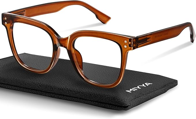 miyya Blue Light Glasses for Women & Men – Oversized UV & Blue Light Blocker Chunky Frames, Stylish Eyewear Accessories