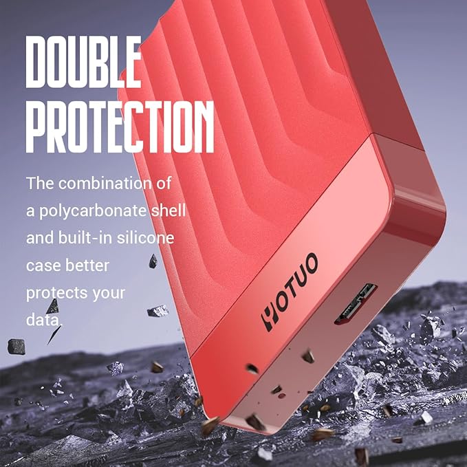 Portable External Hard Drive Storage Expansion Mobile HDD USB 3.0 for PC, Mac, Desktop, Laptop, PS4, PS5, Xbox One X/S, Xbox 360, Xbox Series X/S, Office & Game (Red, 750GB)