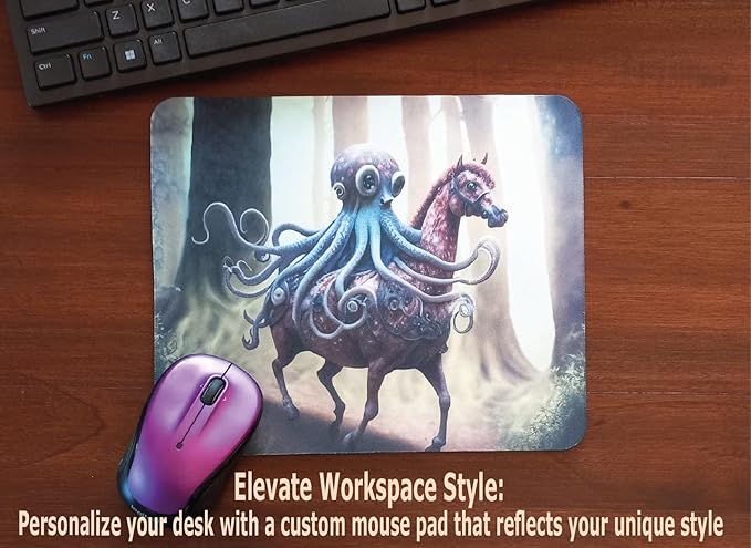 Personalized Mouse Pad - Add Pictures, Text, Logo or Art Design and Make Your Own Customized Mousepad. Each Custom Mouse Mat Comes in a Colorful Gift Bag. Personalized Your Gaming Mousepad (Landscape)