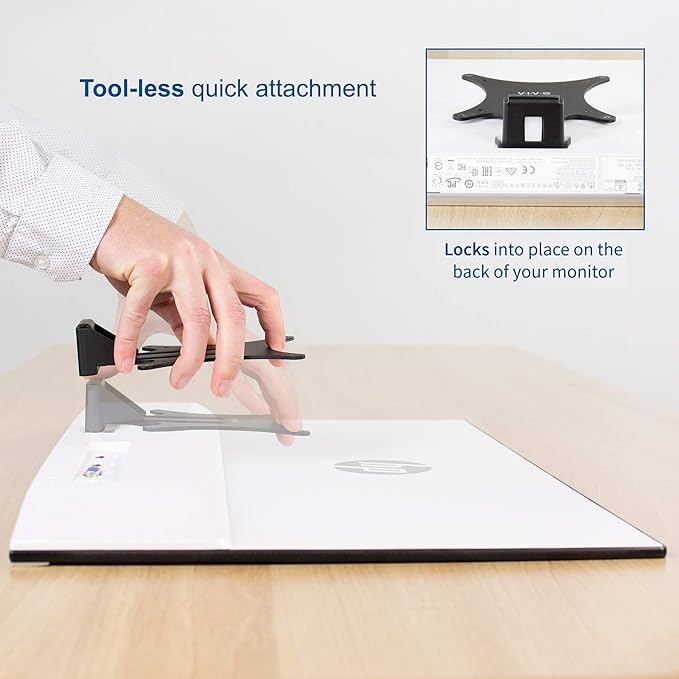 VIVO Quick Attach VESA Adapter Designed for HP Monitors 27er, 27es, 27ea, 25er, 25es, 24ea, 24es, 23er, 23es, 22er, 22es, 22f, 23f, 24f, 25f, 27f, 27fw VESA 75x75m and 100x100mm, MOUNT-HP27ER