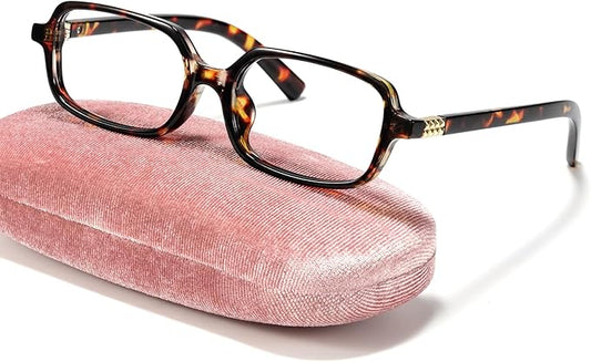 Slocyclub Square Blue Light Blocking Glasses for Women Men Vintage Rectangular Frame Eyeglasses Retro Small Square Glasses