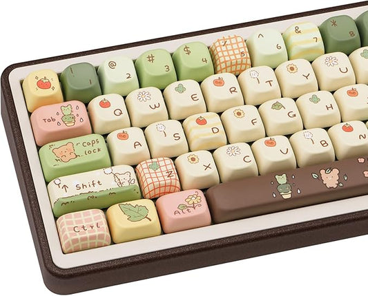 Cute Keycaps, Thick PBT Keycap FOA Profile, 149 Keys Keyboard Keycaps, Dye-Sublimation Keycap Set Compatible with 60% 75% 96% 100% Cherry Gateron MX Switches Mechanical Gaming Keyboard