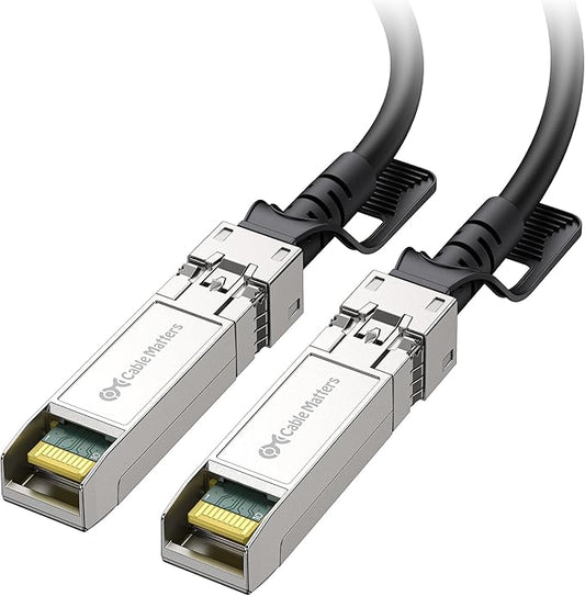 Cable Matters 10Gbps DAC Twinax SFP Cable - 7m / 23ft, 10GBASE-CU Passive Direct Attach Copper Twinax SFP+ Cable, Compatible with Cisco, Ubiquiti, Huawei, Netgear, & Supermicro Devices