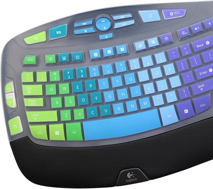 Logitech Keyboard Cover for K350, MK570, MK550 - Protective Skin - Rainbow
