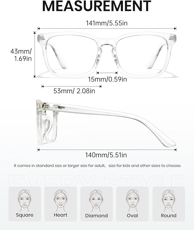 Cyxus Blue Light Glasses Men Women Reduce Eye Strain UV Blocking for Office Work Computer Screen 8082