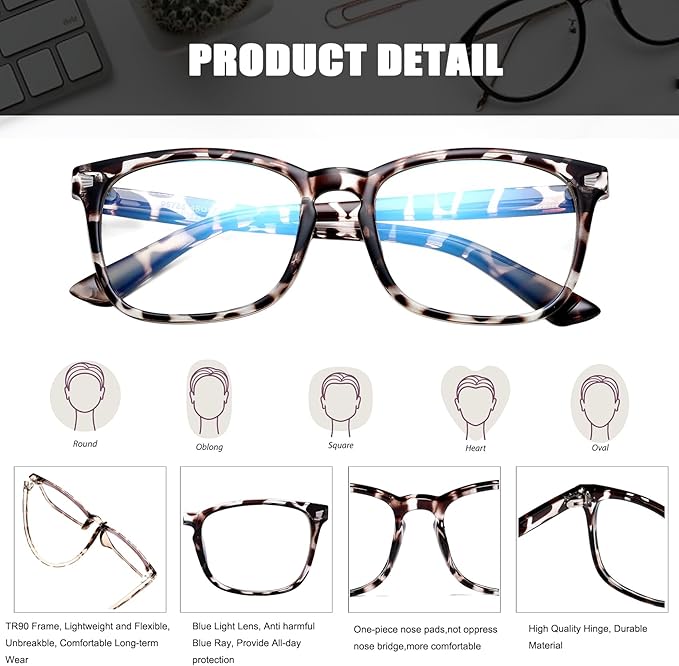 Hycredi Kids Blue Light Blocking Glasses for Boys & Girls – Reduce Eye Strain from Screens, Computer, Gaming, TV & Phone