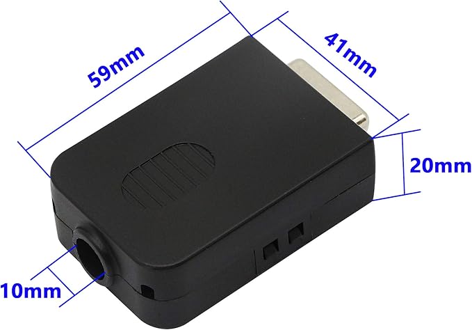 CERRXIAN DB15 Breakout Connector, Serial Female to DB15 Screw Terminal Signal Module with Plastic Case & Accessories (Black)