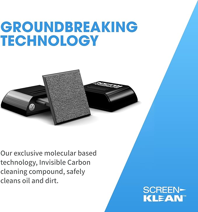 CarbonKlean ScreenKlean Tablet Screen Cleaner - Compatible with iPad, Android & Amazon Tablet - with Carbon Microfiber Tech-Injected Black-1 Count (Pack of 1)