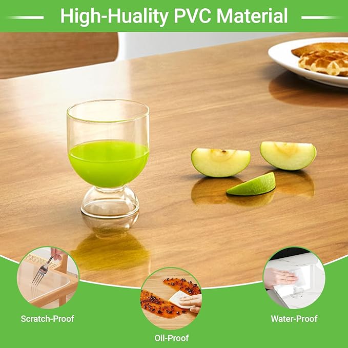 Clear Desk Mat Pad, Safe Round Edge, Water and Oil-Proof Durable, Clear Desk Protector mat for Home and Office(31.5 x 15.7 inches)