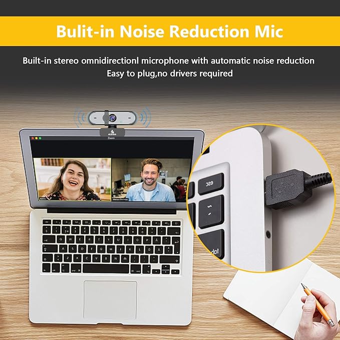 NexiGo N660P 1080P 60FPS Webcam with Software Control, Dual Microphone & Cover, Autofocus, HD USB Computer Web Camera, for OBS/Gaming/Zoom/Skype/FaceTime/Teams/Twitch (Renewed)