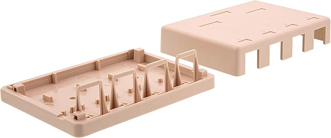 Networx® 4-Port Ethernet Keystone Jack Surface Mount Box, Unloaded, Ivory