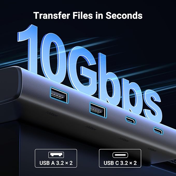 UGREEN 8 in 1 USB C Docking Station with Dual Monitor, 4K Triple Display USBC Hub with 2 HDMI, DP, 2 USB A&C 3.2 Ports, 100W PD, USB-C Dock Compatible for MacBook, Dell, HP, Lenovo, Surface etc