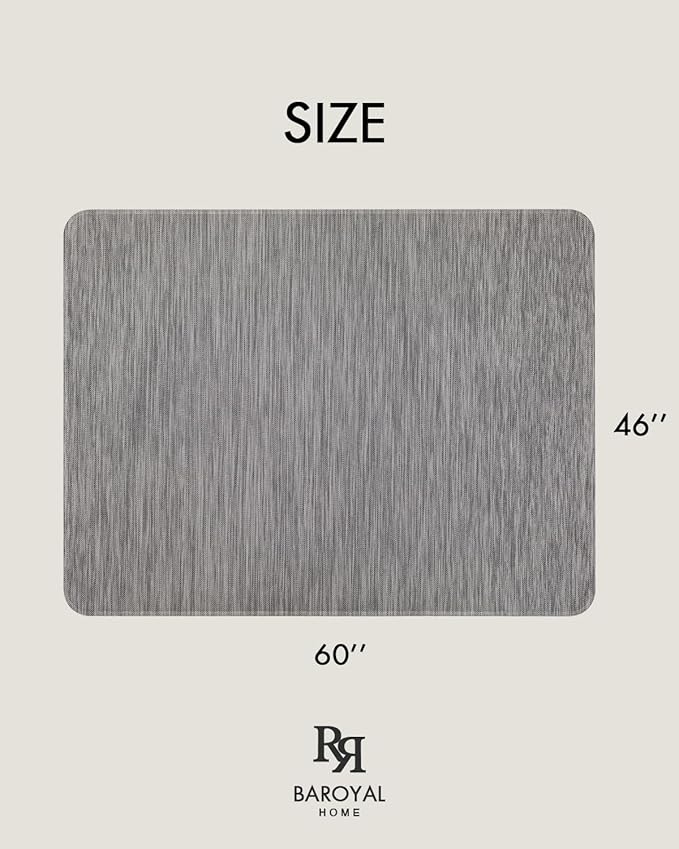 Office Chair Mat for Hardwood Floor Under Desk Computer Rolling Chair Mat for Wood/Tile Floor Non-Slip Heavy Duty Desk Rug PVC Plastic Hard Floor Protector 46"x 60" (Gray)
