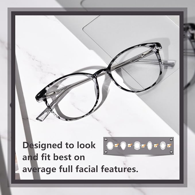 OPTOFENDY Blue Light Glasses for Women, TR90 Fashion Blue Light Blocking Glasses for Computer