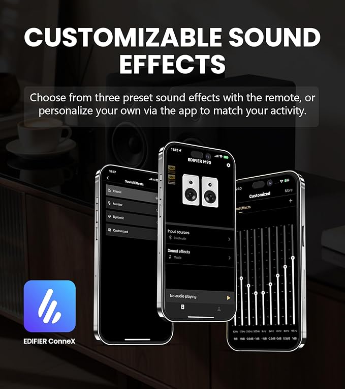 Edifier M90 Computer Speakers, 100W RMS Desktop Speakers, Hi-Res Audio, LDAC,Bluetooth 6.0 Compact Speaker, HDMI eARC/Optical/USB-C/AUX Input, SUB Out Powered Speakers, Remote Control for TV/PC-Black