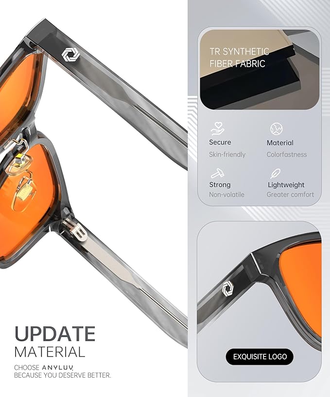 ANYLUV Blue Light Glasses Men Women Computer Gaming Glasses Anti Eyestrain Lightweight Blue Light Blocking Glasses