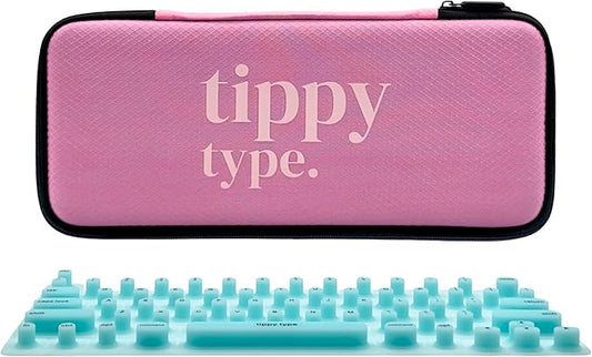 TIPPY TYPE Raised Keyboard Cover for Long Nails - Fits MacBook Pro & Air, iPad 13", & Magic Keyboard (No Numpad) -Silicone -The Original -Comfortable Typing, Quiet, Nail Protection (Aquamarine)