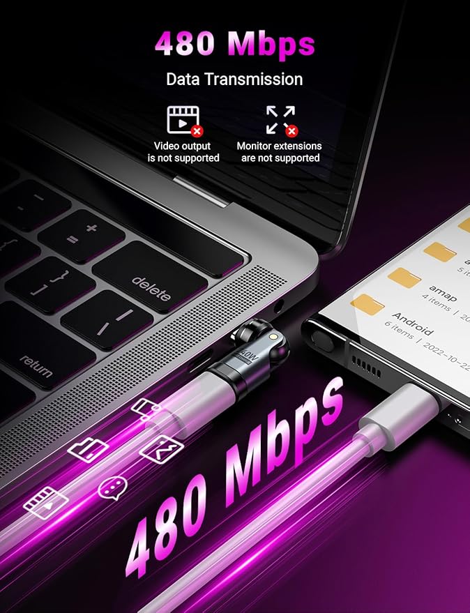 USB C Magnetic Adapter PD 240W(3Pack), 9PIN USB C 90 Degree Adapter/C Right Angle Adapter/180 Degree C Connector/C to C Adapters for 1Phone 17/16/15, Ma-Book Pro/1Pad Series, Samsung Galaxy Series