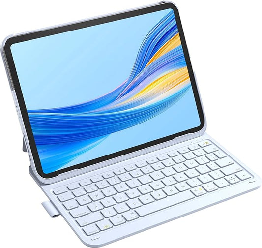 Inateck for iPad 10th/11th Gen Case with Keyboard, Ultralight Keyboard with Pen Holder for A16 2025/10th Gen(2022 10.9"), Air 11" M4/M3/M2 (2026/2025/2024), Air 5/4, Pro 11 4/3/2/1, AirTap Blue