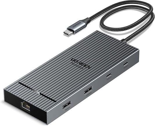 UGREEN 10 in 1 USB C Docking Station Dual 4K Monitor, Revodok USBC Hub with 2 HDMI, USB A&C 3.2 Ports, SD/TF Card Reader, PD 100W Charging, USB C Dock with 1Gbps Ethernet for Dell, HP, XPS and More