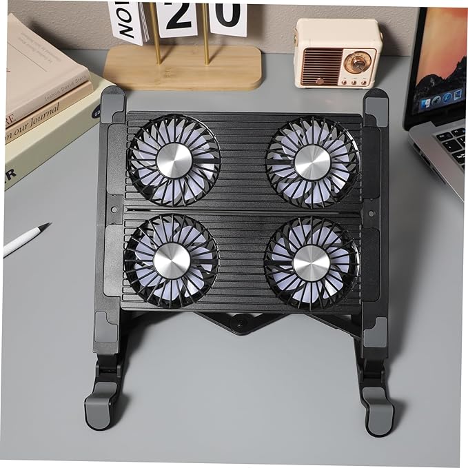 ARTIBETTER Laptop Cooling Pad Height and - Design Four Fans for Efficient Heat Dissipation Compatible Various Laptop for Use