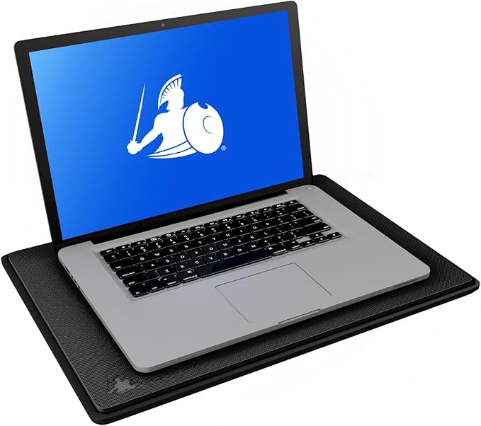 DefenderShield Laptop Pad for EMF Protection – DefenderPad EMF Blocker Pad That Protects from Heat, Battery & Wireless RF Emissions – Durable, Non-Slip Design for Laptops Up to 17” – Black