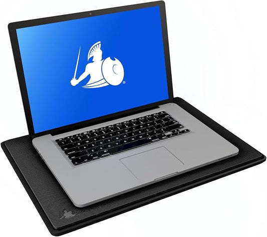 DefenderShield Laptop Pad for EMF Protection – DefenderPad EMF Blocker Pad That Protects from Heat, Battery & Wireless RF Emissions – Durable, Non-Slip Design for Laptops Up to 17” – Black