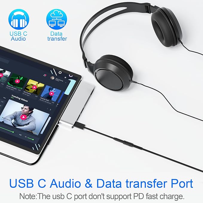 Surface Pro 7 Docking Station, Surface Pro 7 USB Hub with 4K HDMI+ USB C Audio & Data Transfer+ 2 USB 3.0 Ports+ TF/SD Card Slot, Surface Accessories Adapter for Surface Pro 7