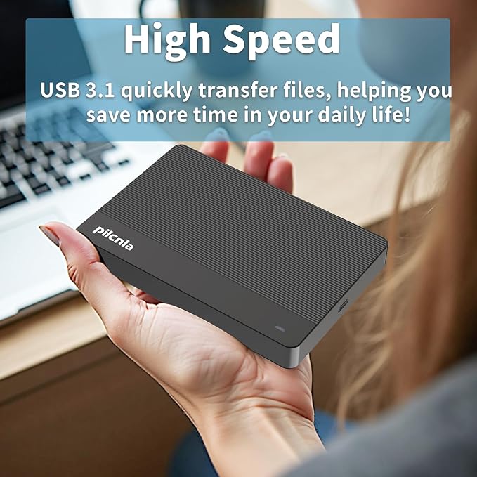 Ultra Slim Portable External Hard Drive USB3.0 HDD Storage for Xbox,PS4/5,PC,Desktop,Laptop,MacBook,Chromebook (HDD1.1-250G)