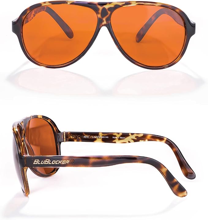 BluBlocker Original Aviator Sunglasses | Retro | Blocks 100% of Blue & UV light | For Men & Women | Reduce Glare & Eye Stress