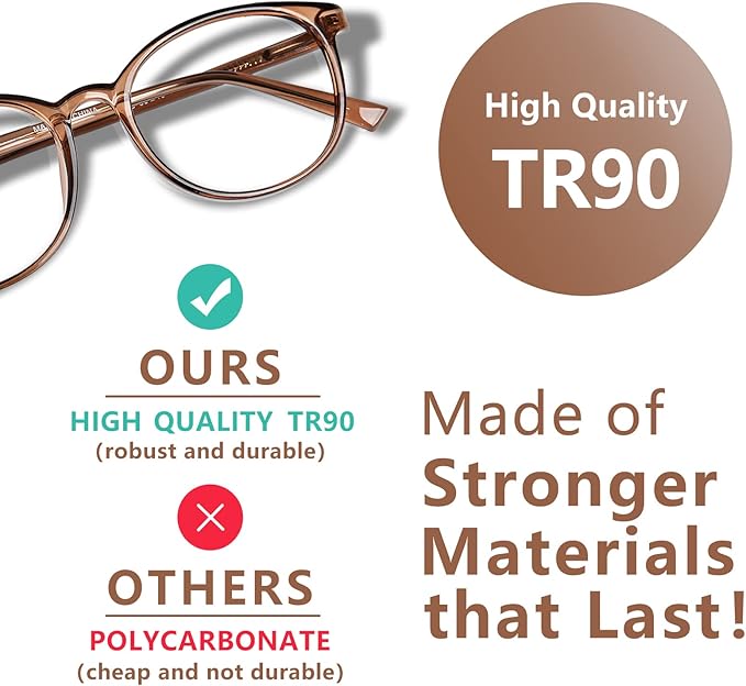OPTOFENDY Blue Light Glasses for Women, TR90 Fashion Blue Light Blocking Glasses for Computer