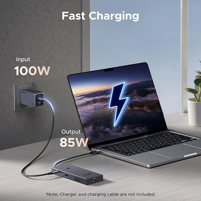 UGREEN Revodok Pro 9 in 1 USB C Hub Gigabit Ethernet Adapter 4K@60Hz HDMI, 100W PD Charging, USB A Data Ports, SD/TF Card Reader Compatible with Mac M1, M2, M3,M4, M5,Steam Deck