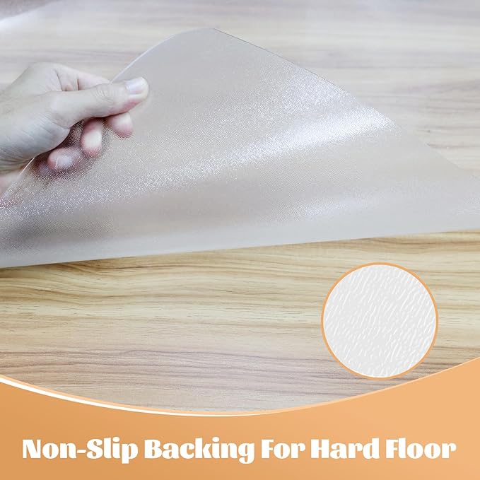 KMAT Office Chair Mat,Easy Glide Hard Wood Tile Floor Mats,Chair Mat for Home Office Rolling Chair,Heavy Duty Floor Protector -Anti-Slip-45 x53 Rectangular