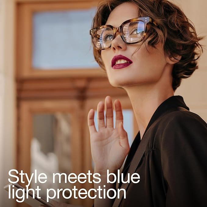 miyya Blue Light Glasses for Women & Men – Oversized UV & Blue Light Blocker Chunky Frames, Stylish Eyewear Accessories